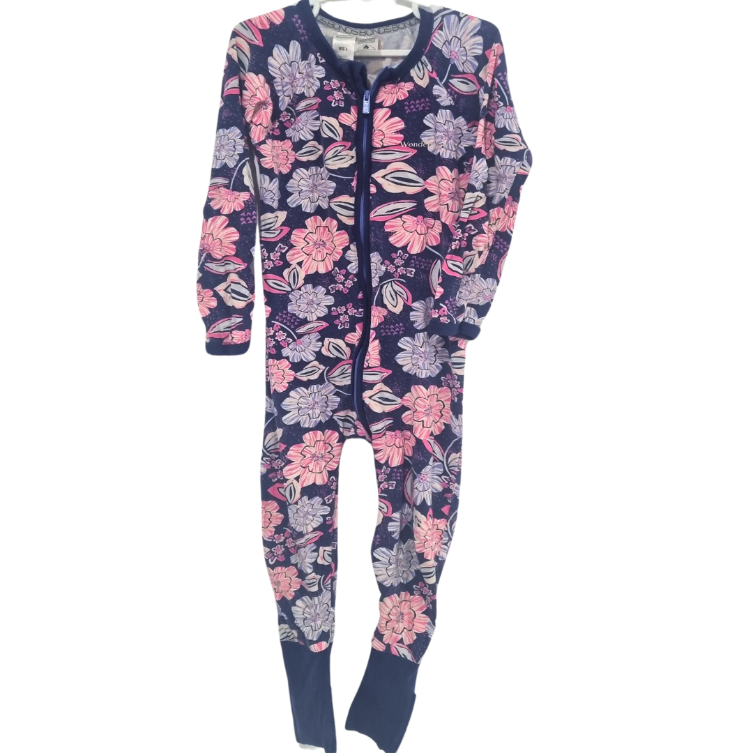Bonds Floral Onesie - Size: 3