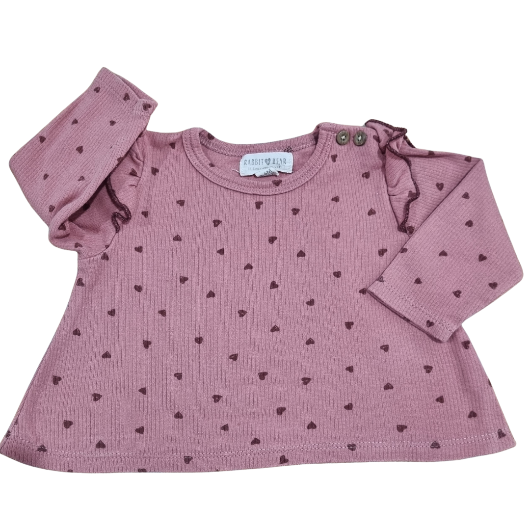 Rabbit + Bear Long Sleeved Top - Size: 00 (3-6 Months)