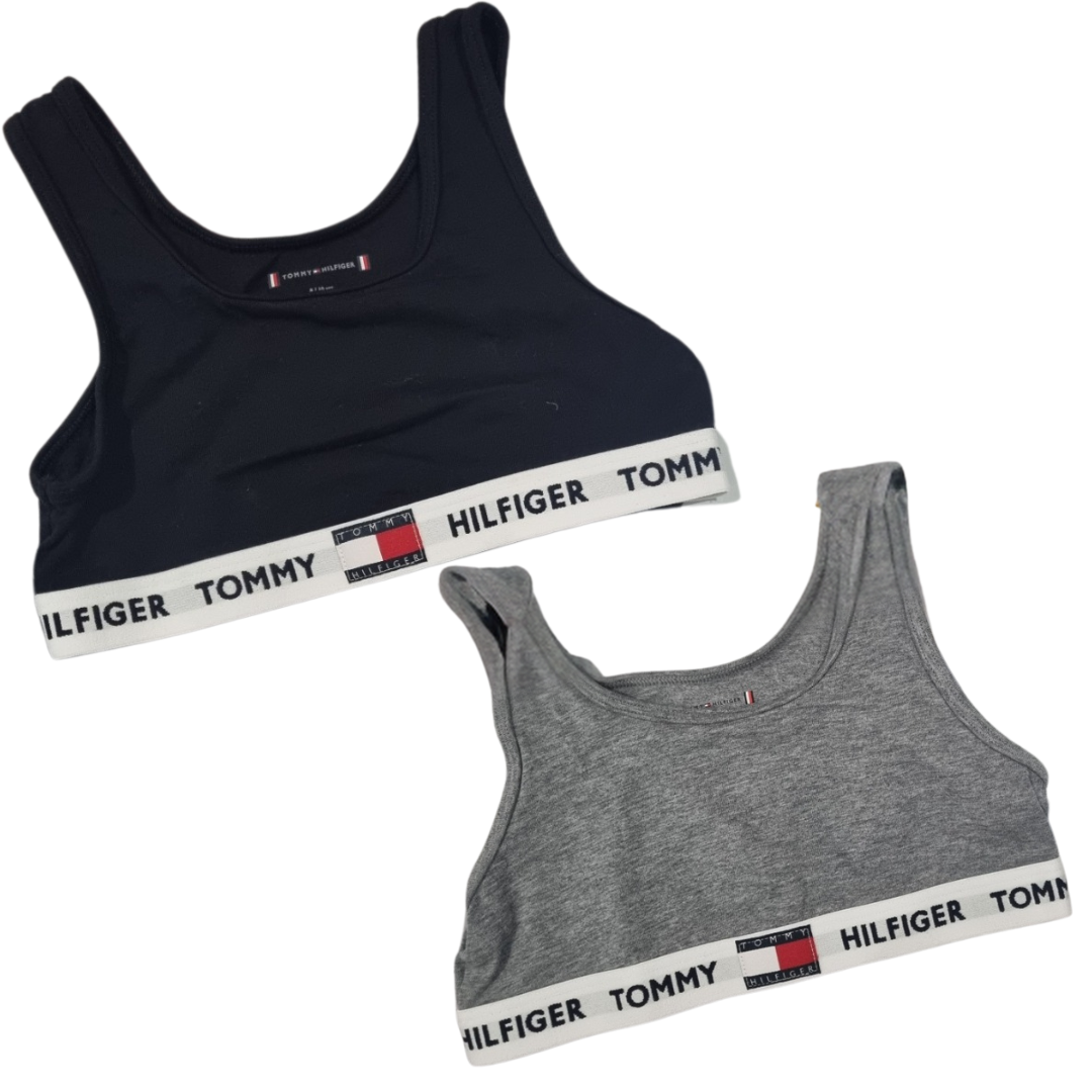 Tommy Hilfiger 2pk Crop Tops - Size: 8-10