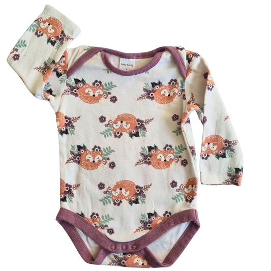 Baby Berry Long Sleeve Bodysuit - Size: 0 (6-12 Months)