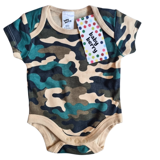 Baby Berry Camo Bodysuit - BNWT - Size: 000 (0-3 Months)