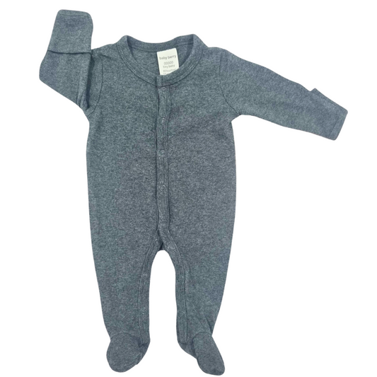 Baby Berry Grey Ribbed Onesie - Size: 00000 (Prem)