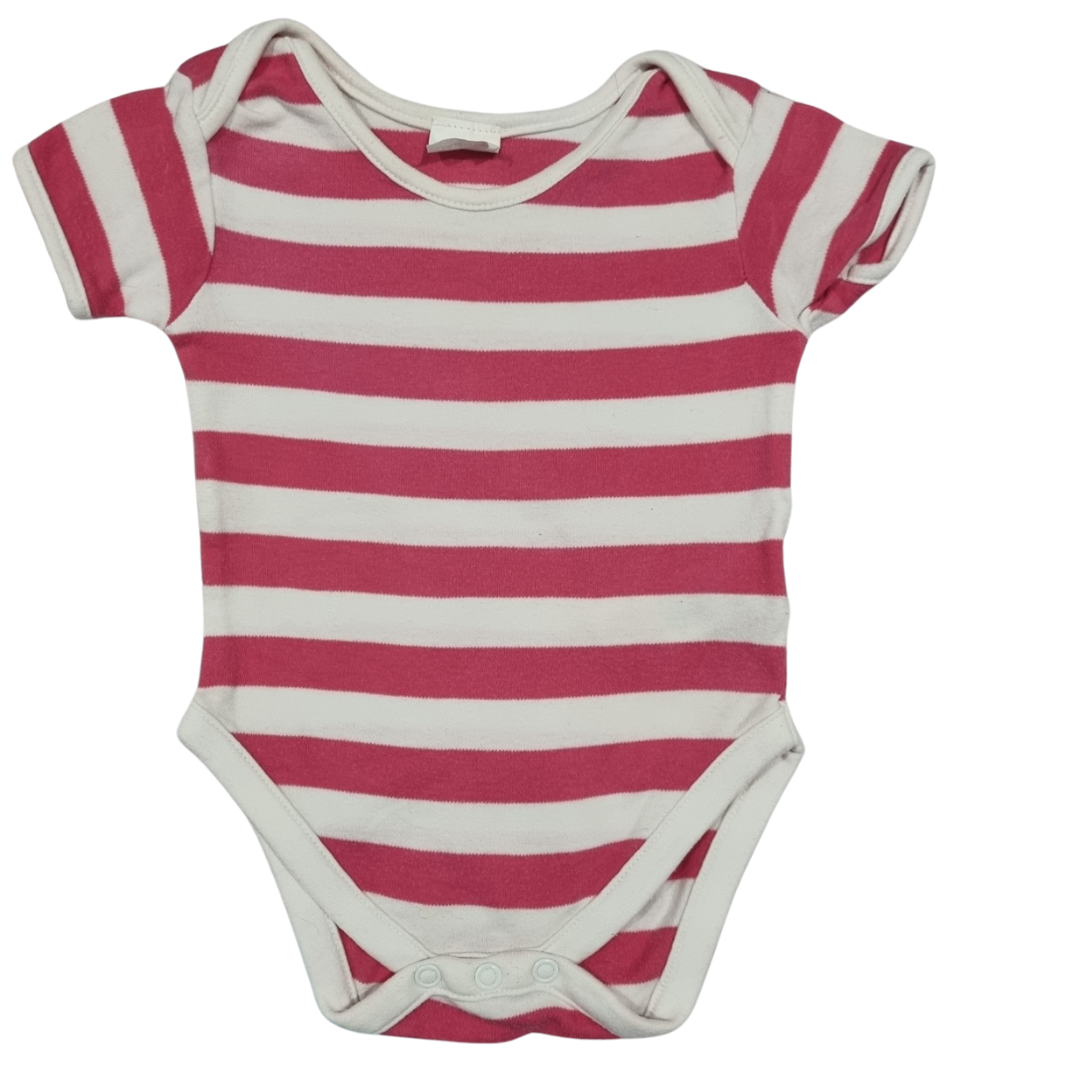 Baby Berry Striped Bodysuit - Size: 000 (0-3 Months)