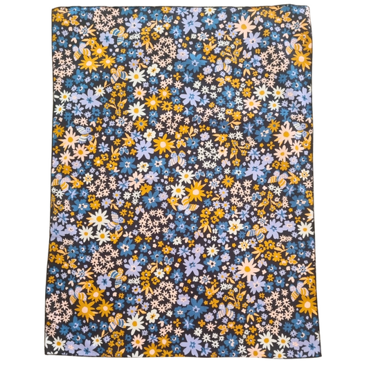 BNWOT Black Floral Muslin Cloth - One Size