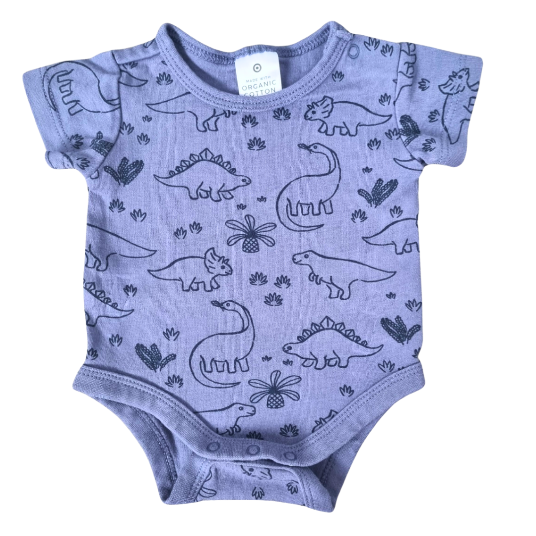 Target 100% Organic Cotton Dinosaur Print Bodysuit - Size: 0000 (Newborn)