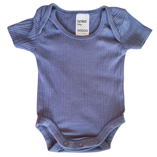 Anko Blue Ribbed Bodysuit - Size: 00000 (Prem)