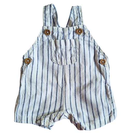 Anko Striped Shortalls - Size: 0000 (Newborn)