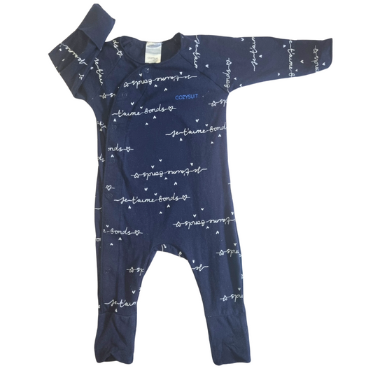 Bonds Blue 'Je'Taime Bonds' Cozysuit - Size: 000 (0-3 Months)