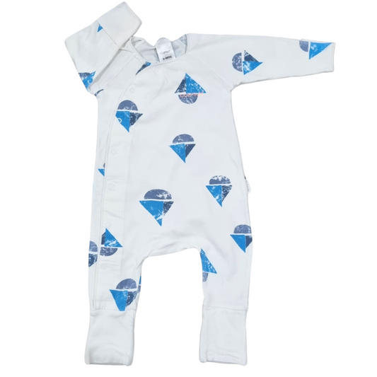 Bonds White Boat Print Cozysuit - Size: 000 (0-3 Months)