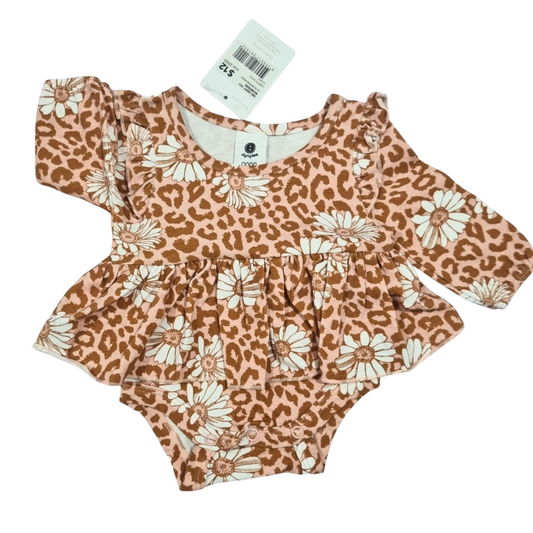 Dymples Leopard Print Bodysuit Dress - BNWT - Size: 0000 (Newborn)