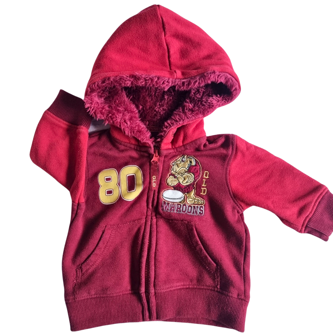 QLD Rugby League Hoodie - Size: 0 (6-12 Months)