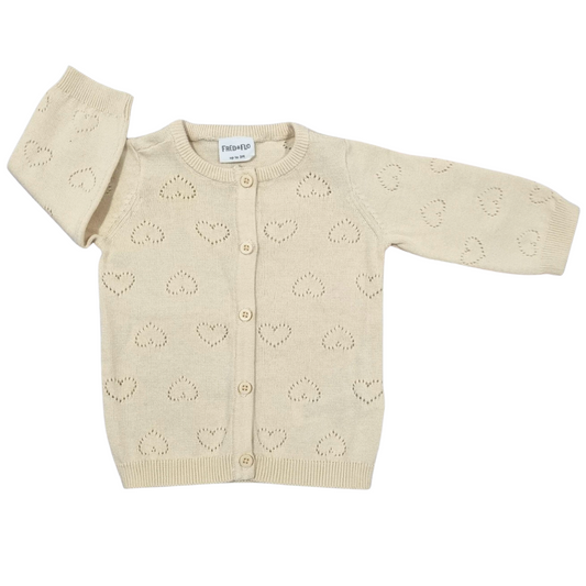 Fred & Flo Cream Cardigan - Size: 000 (0-3 Months)