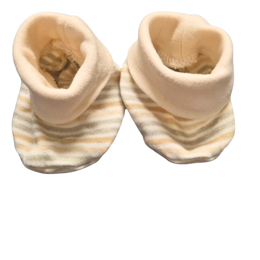 Striped Booties - Size: 0-6 Months