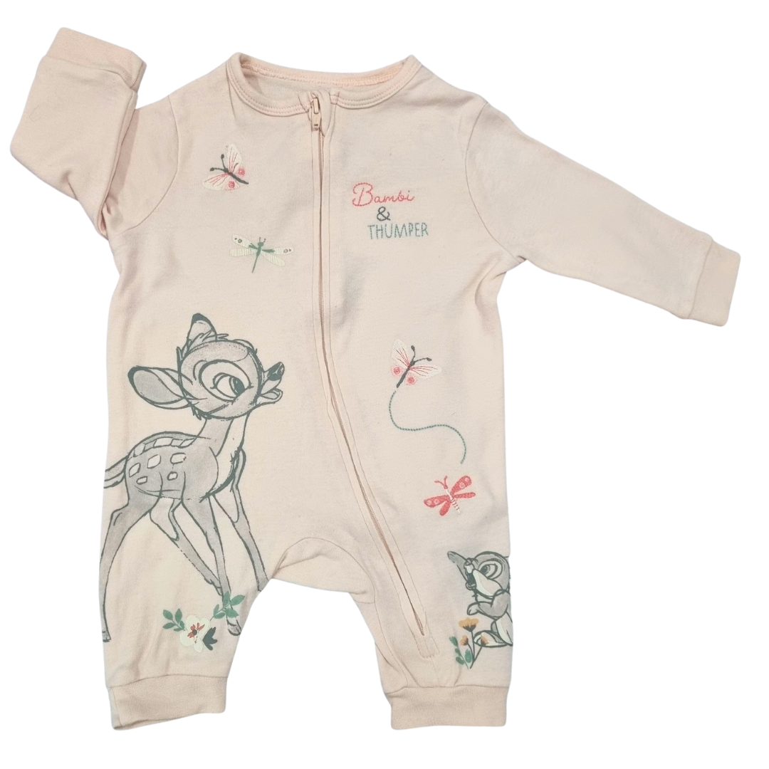 Disney Bambi Pink Romper - Size: 000 (0-3 Months)