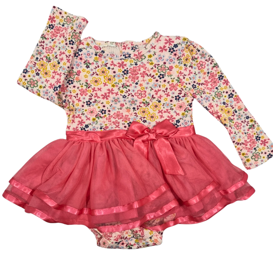 Long Sleeve Tutu Dress - Size: 0 (6-12 Months)