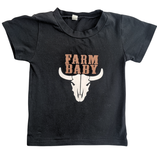 Black Farm Baby T-Shirt - Size: 3