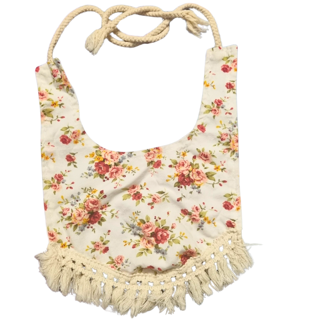 Handmade Floral Bib - One Size