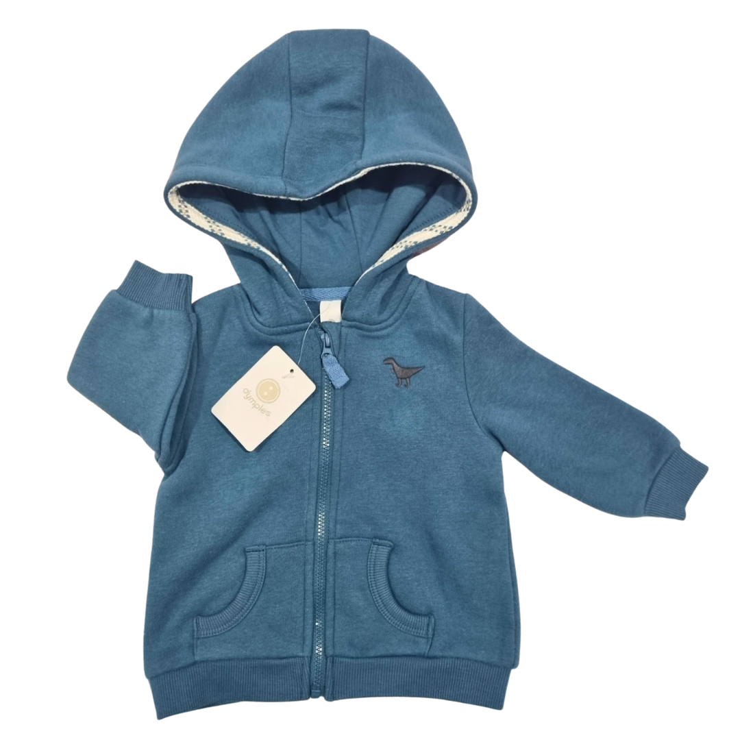 BNWT Dymples Green Zip Up Hoodie - Size: 000 (0-3 Months)