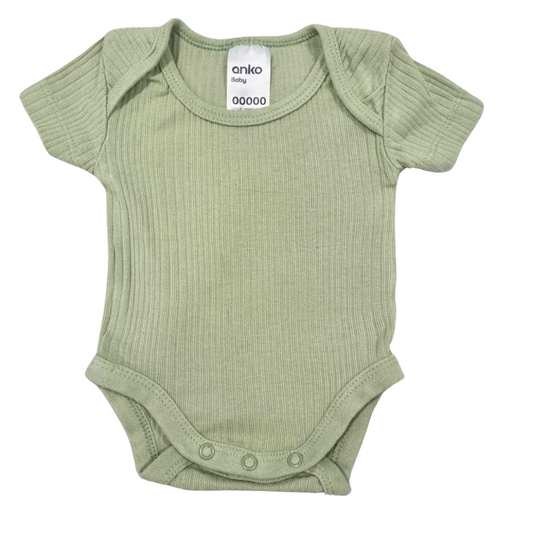 Anko Green Ribbed Bodysuit - Size: 00000 (Prem)