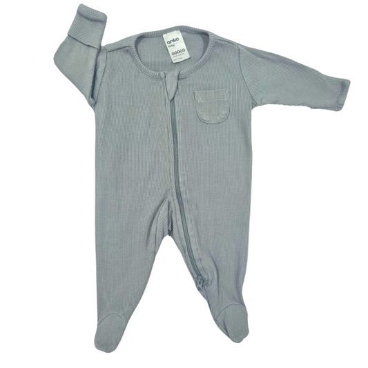 Anko Green Ribbed Onesie - Size: 00000 (Prem)