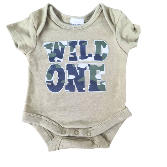 Baby Berry Green 'Wild One' Bodysuit - Size: 0000 (Newborn)