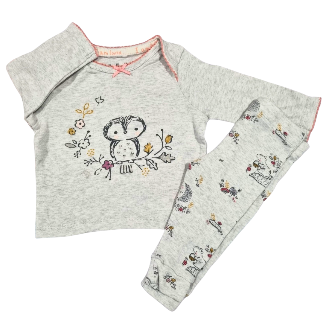 F&F Long Sleeve Top & Leggings Set - Size: 000 (0-3 Months)