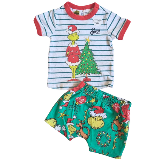 BNWOT The Grinch 2pc Top & Shorts Set - Size: 000 (0-3 Months)