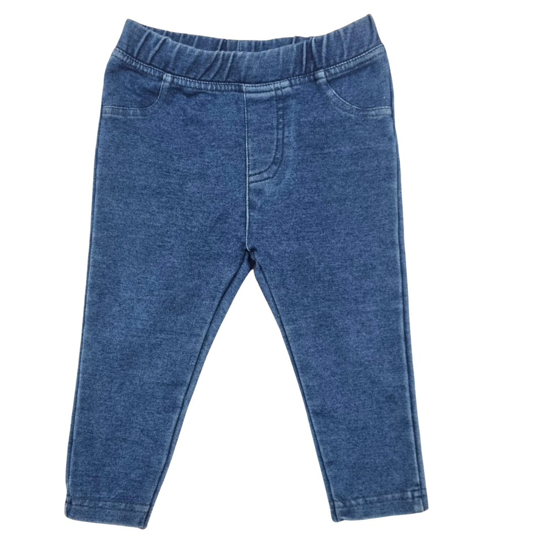 Denim Look Jeggings - Size: 0 (6-12 Months)