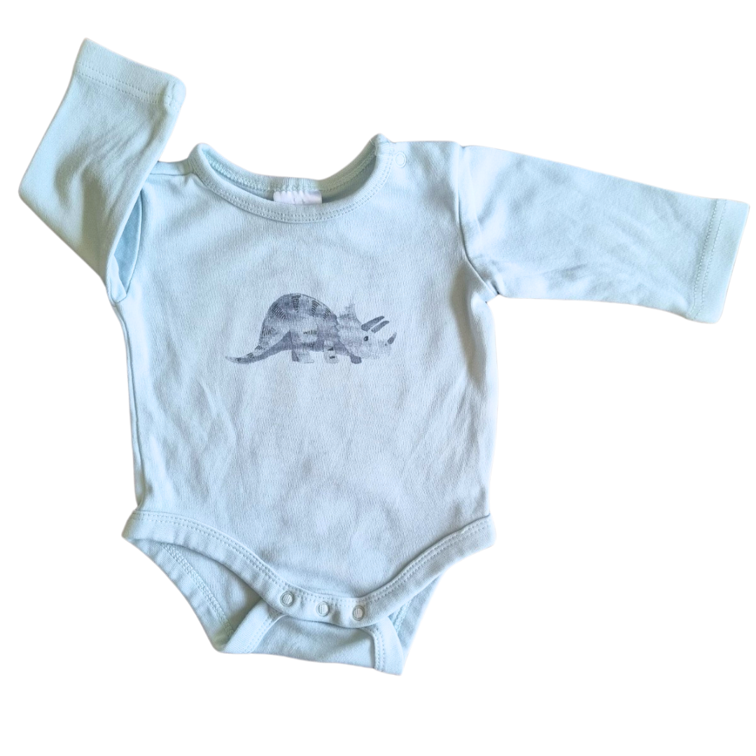 Target Long Sleeve Green Dinosaur Bodysuit - Size: Newborn