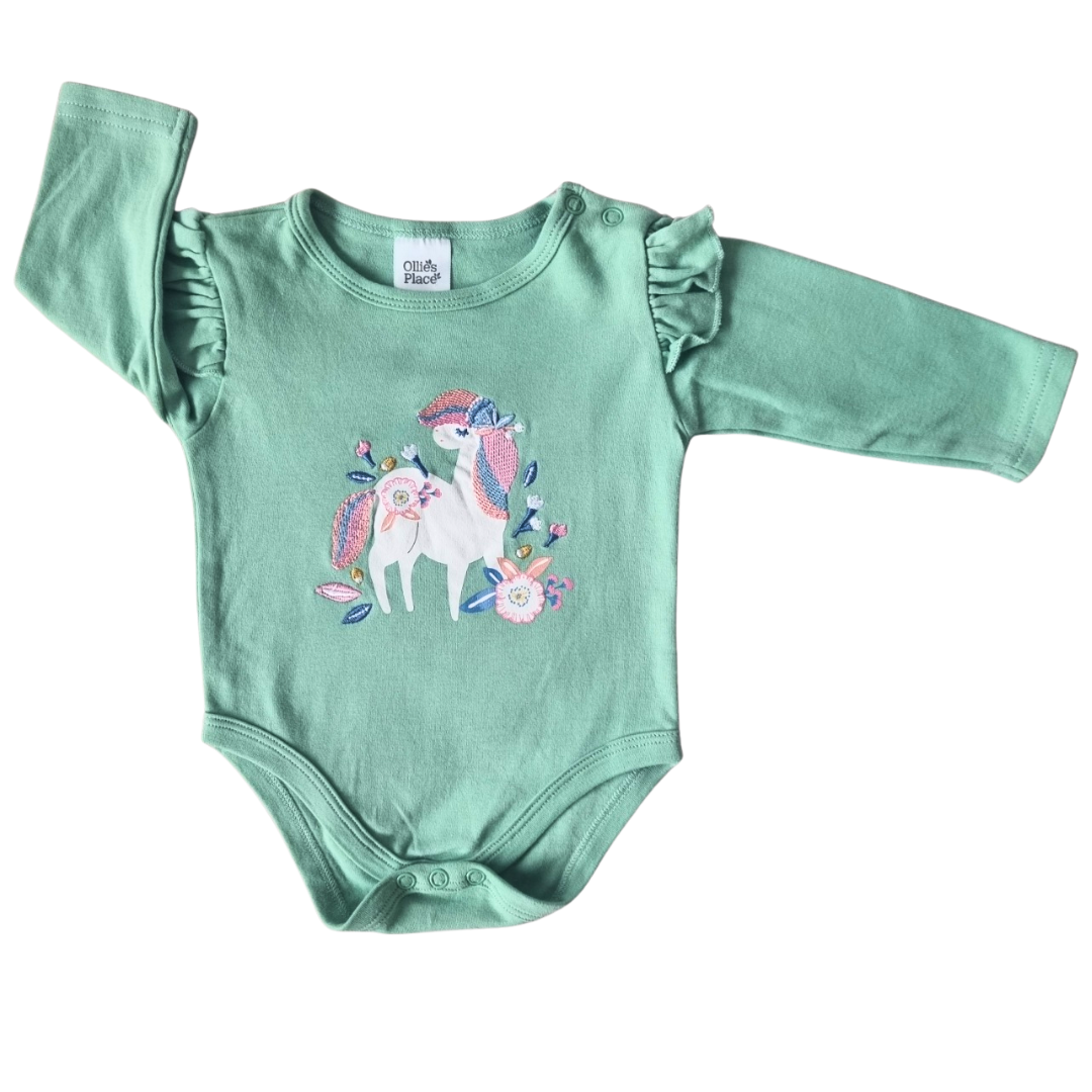 Ollies Place Long Sleeve Bodysuit - Size: 000 (0-3 Months )