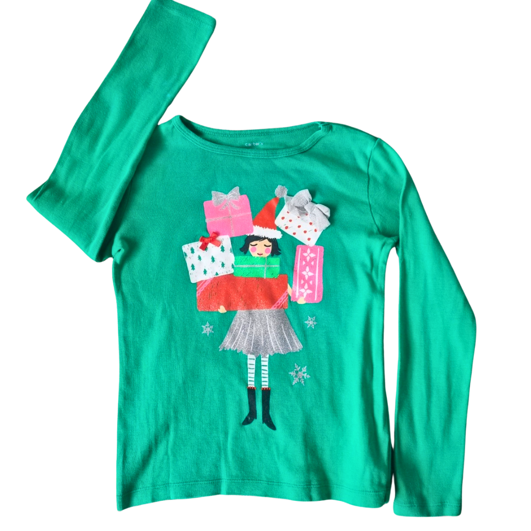 Carters Christmas Top - Size: 6