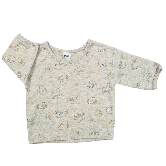 Anko Deer Print Jumper - Size: 000 (0-3 Months)