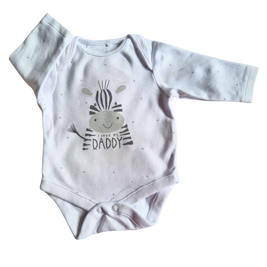 Next 'I Love My Daddy' Zebra Bodysuit - Size: 0000 (Newborn)