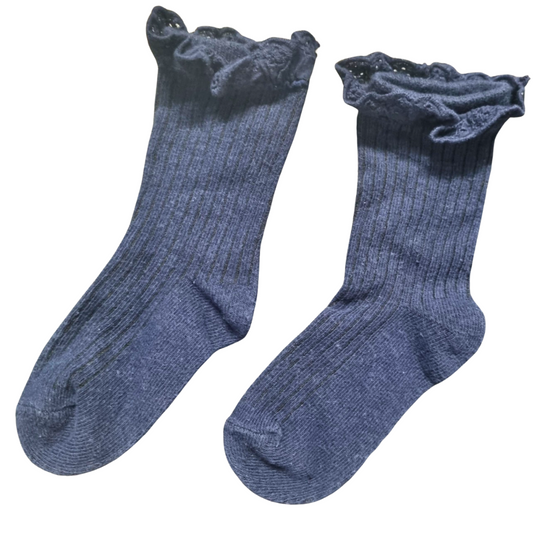 Ribbed Frill Socks - Size: 9-12