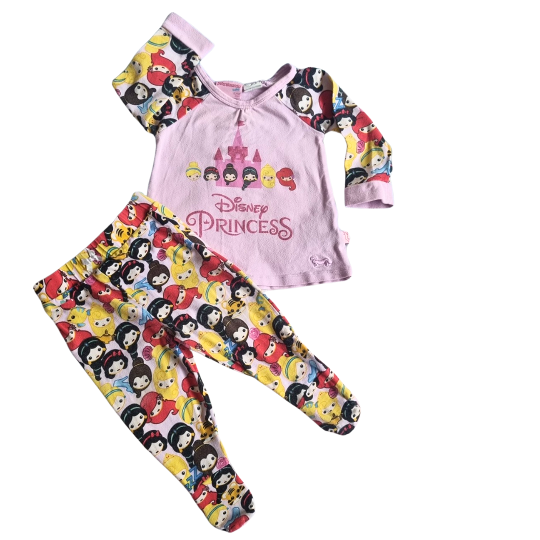 Peter Alexander Disney Princess Pyjamas - Size: 0 (6-12 Months)