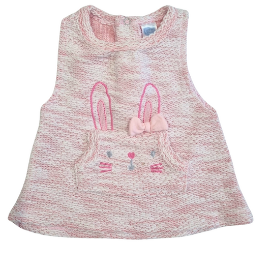 Ackermans Baby Co Pink Bunny Dress - Size: 0000 (Newborn)