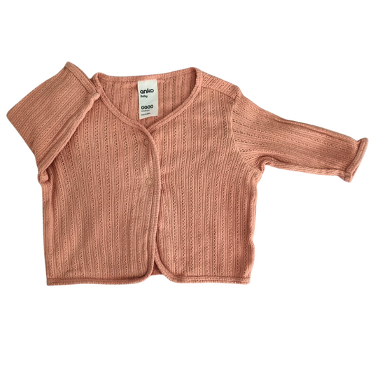 Anko Pink Cardigan - Size: 0000 (Newborn)