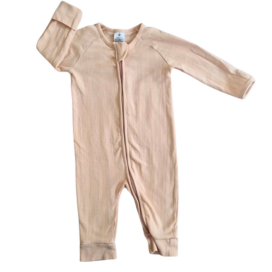 Target Pink Patterned Footless Onesie - Size: 00000 (Prem)