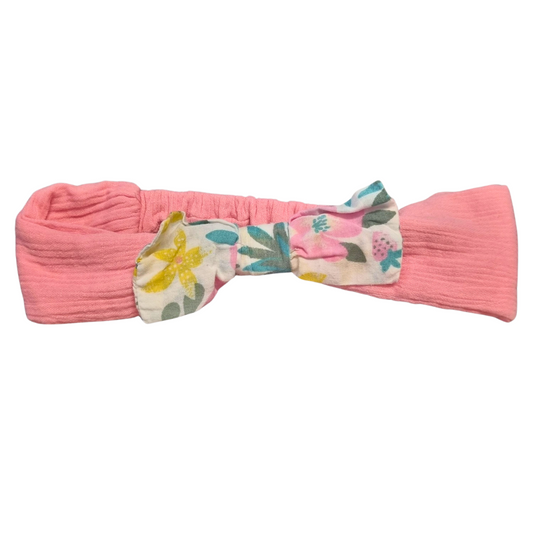 Pink Floral Headband - Size: 1