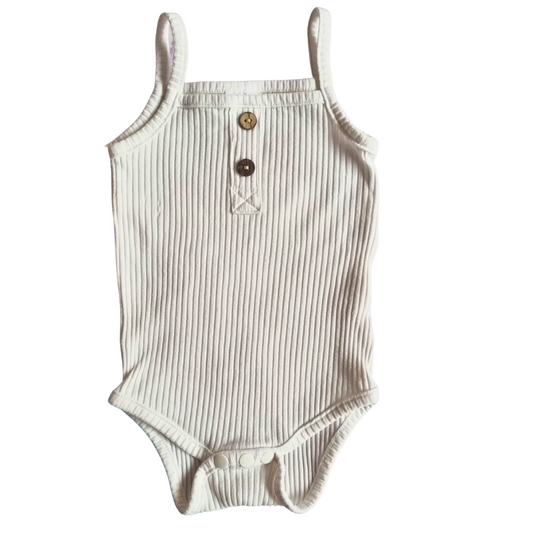 White Strappy Bodysuit - Size: 000 (0-3 Months)