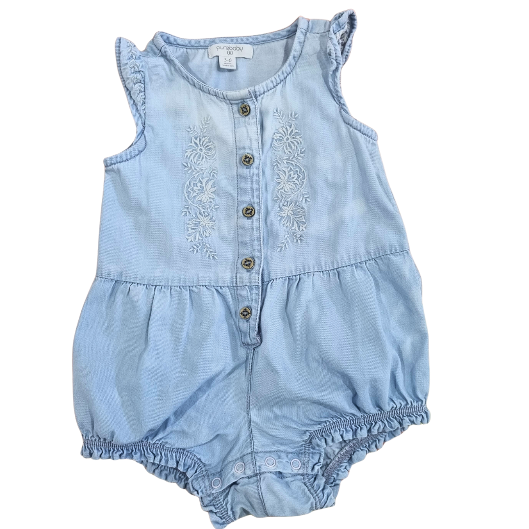 Purebaby Romper - Size: 00 (3-6 Months)