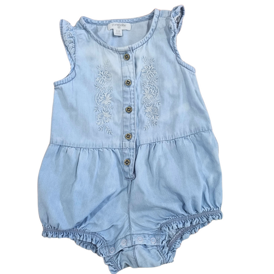 Purebaby Romper - Size: 00 (3-6 Months)