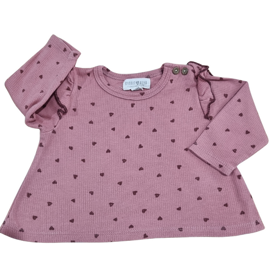 Rabbit + Bear Long Sleeved Top - Size: 00 (3-6 Months)