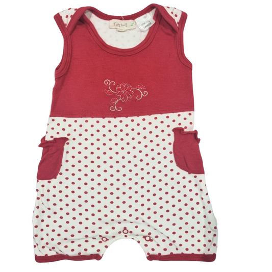 Tiny Twig Red Spotty Romper - Size: 0000 (Newborn)