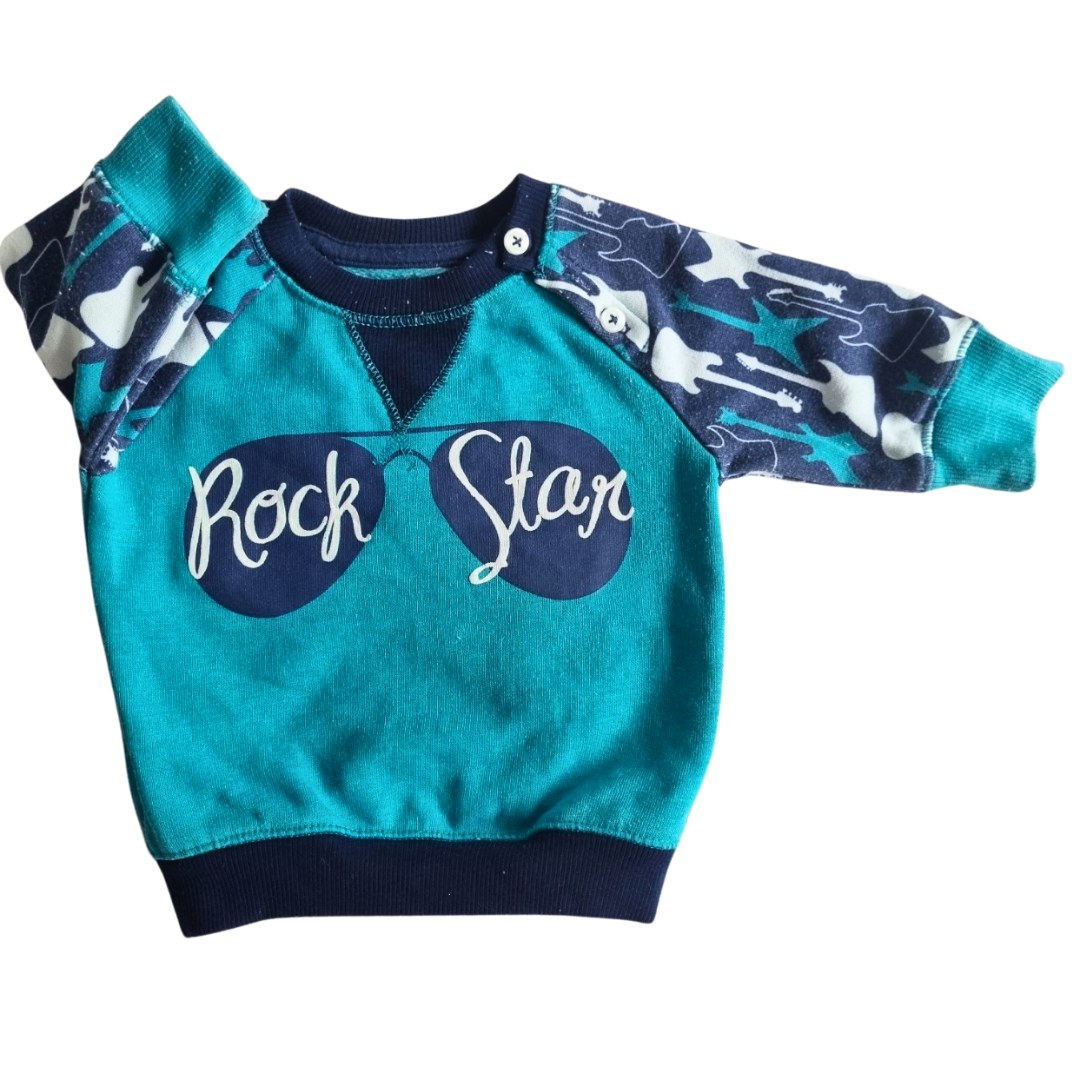 Blue 'Rock Star' Jumper - Size: 000 (0-3 Months)