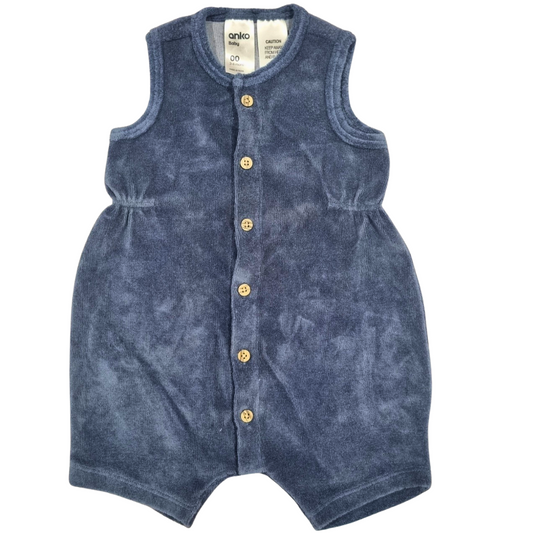 Anko Towelling Romper - Size: 00 (3-6 Months)