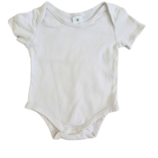 Target White Bodysuit - Size: 000 (0-3 Months)