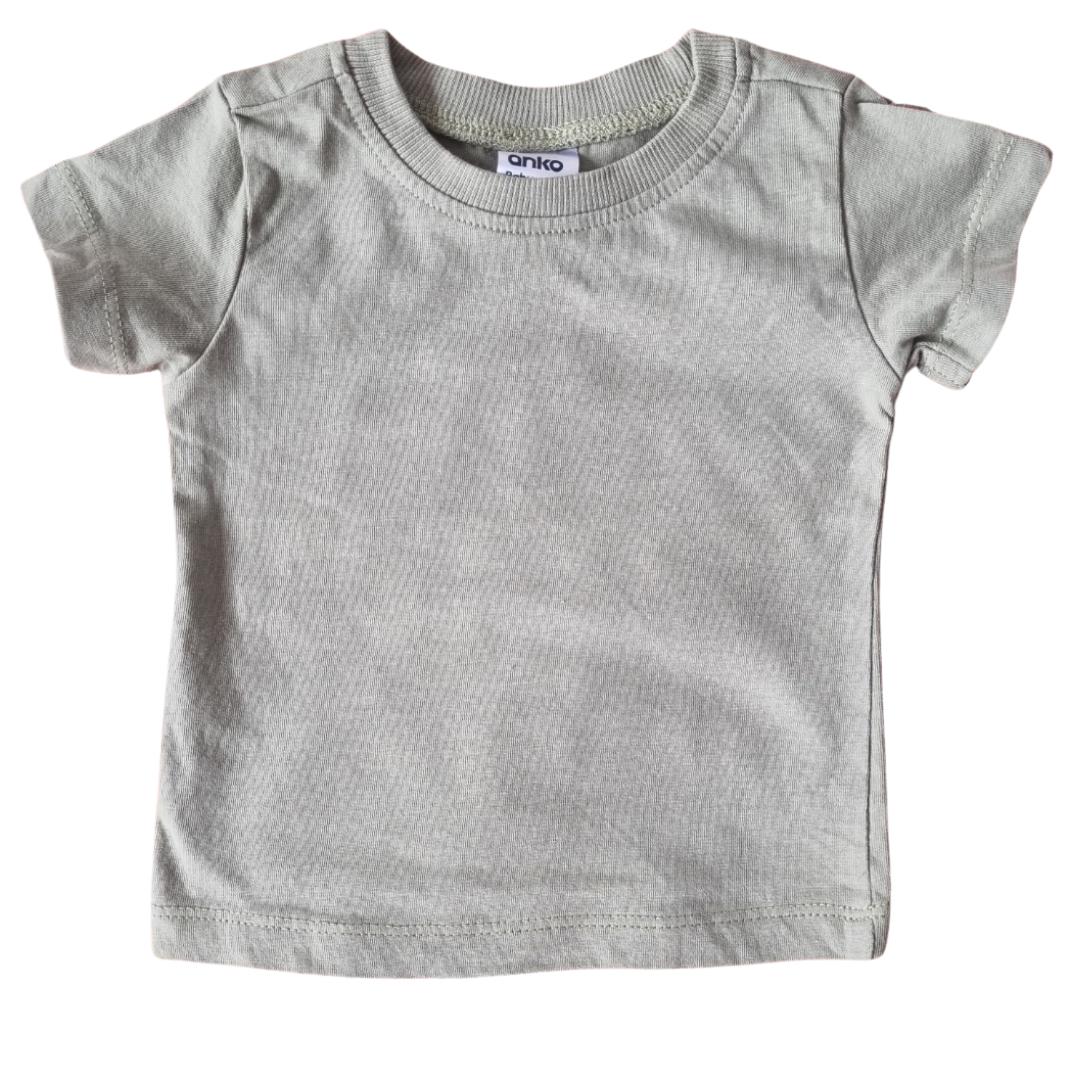 Anko Plain Green T-Shirt - Size: 000 (0-3 Months)