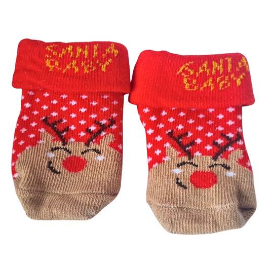 Reindeer Socks - Size: 000 (0-3 Months)