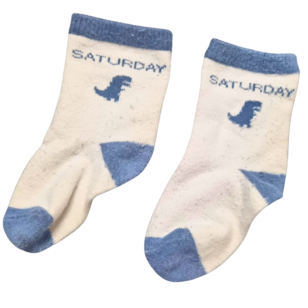 Saturday Dinosaur Socks - Size: 1-4